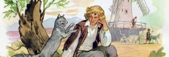 Бедный работник с мельницы и кошечка